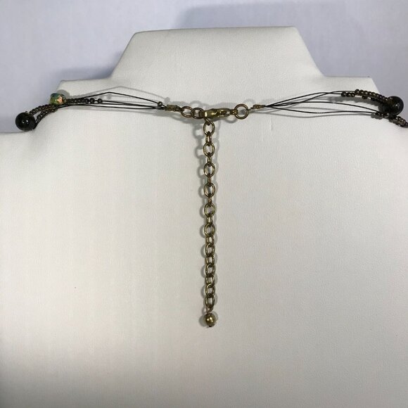 Four Strand Beaded Wire Necklace - Picture 2 of 6